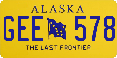 AK license plate GEE578