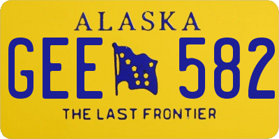 AK license plate GEE582