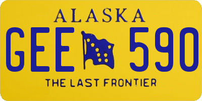 AK license plate GEE590