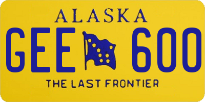 AK license plate GEE600