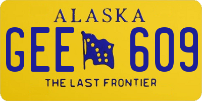 AK license plate GEE609