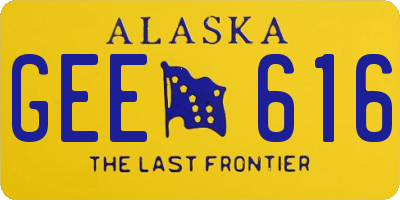 AK license plate GEE616
