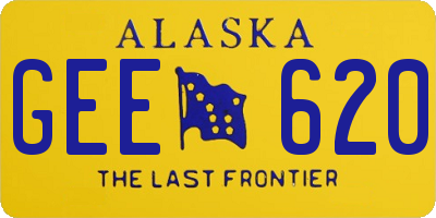 AK license plate GEE620