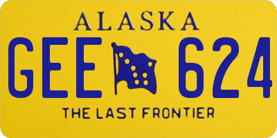 AK license plate GEE624