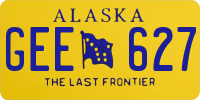 AK license plate GEE627