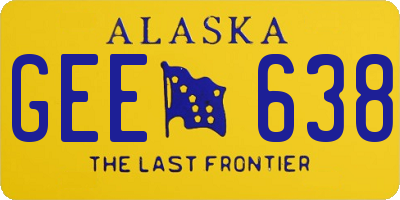AK license plate GEE638