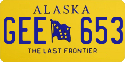 AK license plate GEE653
