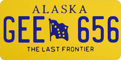 AK license plate GEE656