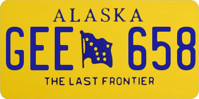 AK license plate GEE658