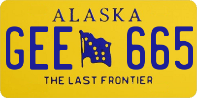 AK license plate GEE665