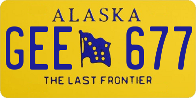 AK license plate GEE677
