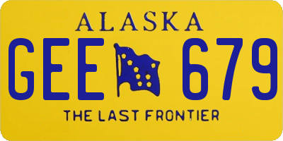 AK license plate GEE679
