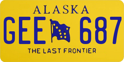 AK license plate GEE687