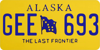 AK license plate GEE693