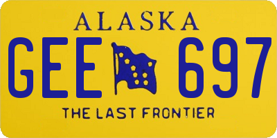 AK license plate GEE697