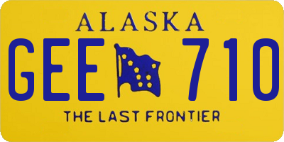 AK license plate GEE710