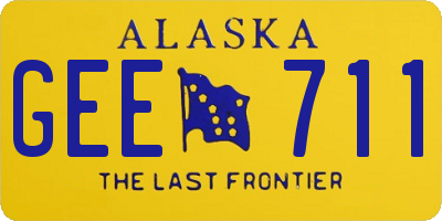 AK license plate GEE711