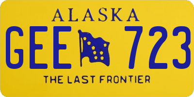 AK license plate GEE723