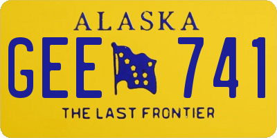 AK license plate GEE741