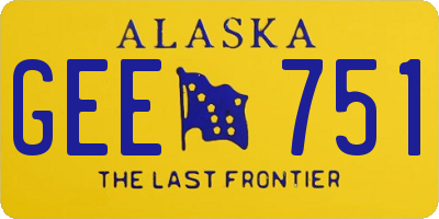 AK license plate GEE751