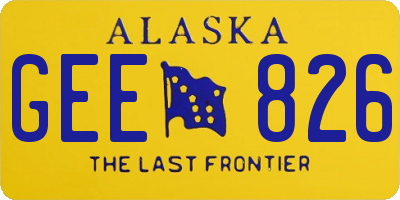 AK license plate GEE826