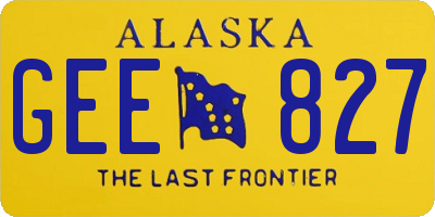 AK license plate GEE827