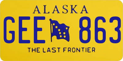 AK license plate GEE863