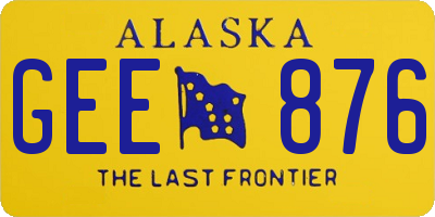 AK license plate GEE876