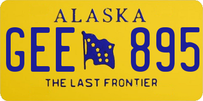 AK license plate GEE895