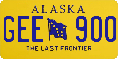 AK license plate GEE900