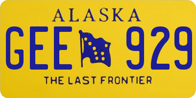 AK license plate GEE929