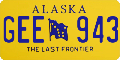 AK license plate GEE943