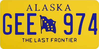 AK license plate GEE974