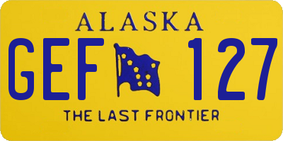 AK license plate GEF127
