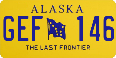 AK license plate GEF146