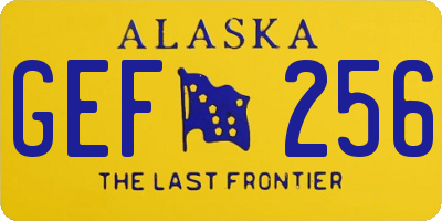 AK license plate GEF256