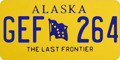 AK license plate GEF264