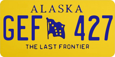 AK license plate GEF427