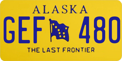 AK license plate GEF480