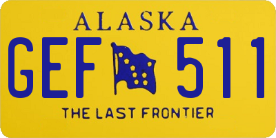 AK license plate GEF511