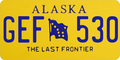 AK license plate GEF530