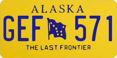 AK license plate GEF571