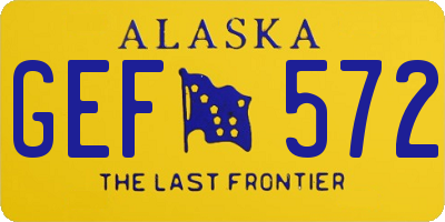 AK license plate GEF572