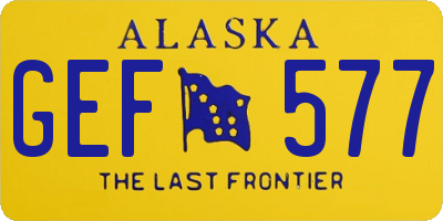 AK license plate GEF577