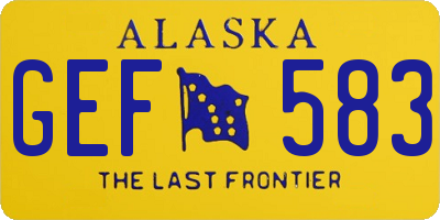 AK license plate GEF583