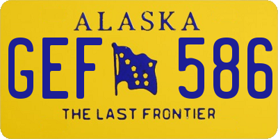 AK license plate GEF586