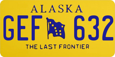 AK license plate GEF632