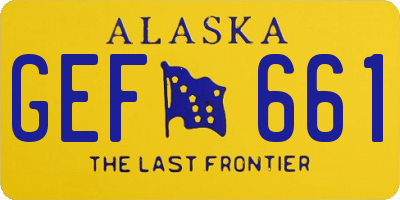 AK license plate GEF661