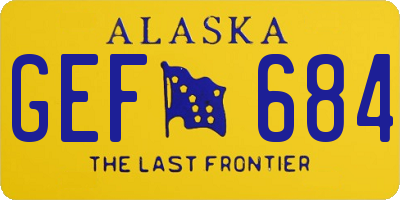 AK license plate GEF684