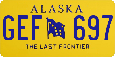 AK license plate GEF697